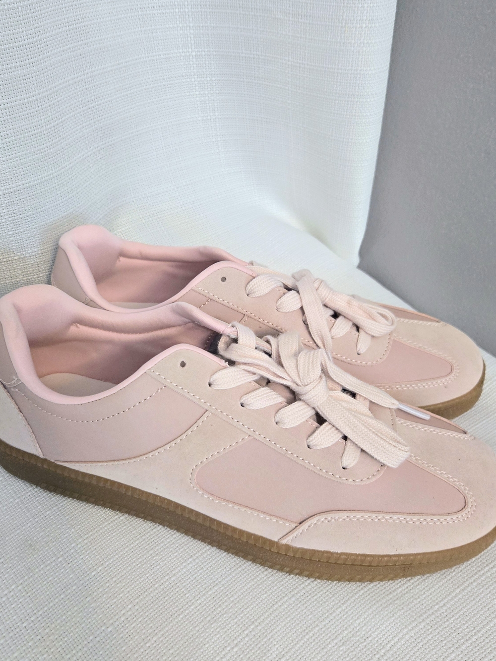 No Boundaries Athletic Sneakers Wm Sz 9.5 Memory Foam Sport Pink Shoes Athleisur